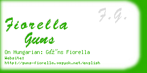fiorella guns business card